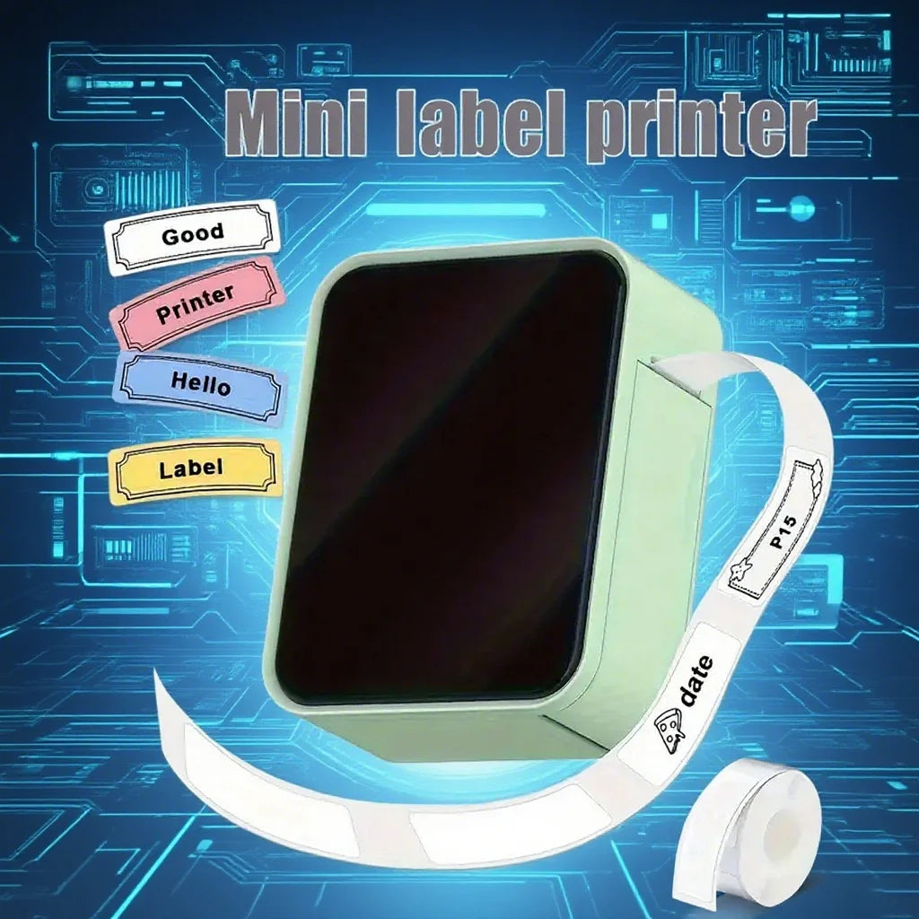 1Portable Wireless Label Printer - Compact Inkless Wireless Label Maker for Barcodes, Jewelry & Retail Clothing Tags