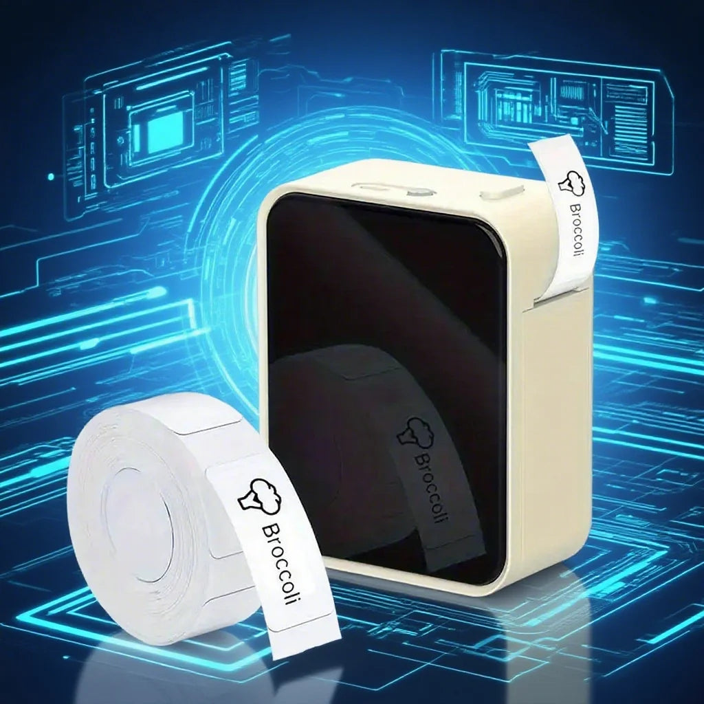 1Portable Wireless Label Printer - Compact Inkless Wireless Label Maker for Barcodes, Jewelry & Retail Clothing Tags