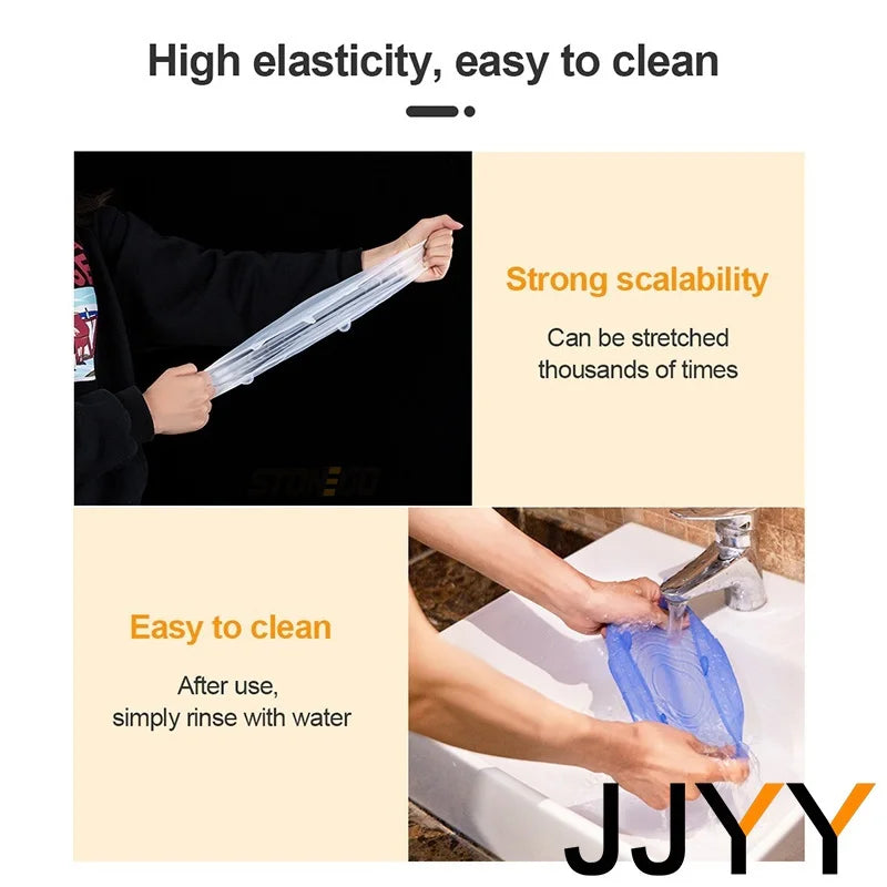 Reusable Silicone Stretch Lids, Universal Round & Square Food Covers for Bowls, Pots & Pans