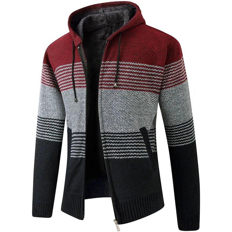 2025 New Men's Sweaters Autumn Winter Warm Zipper Cardigan Sweaters Man Casual Knitwear Sweatercoat