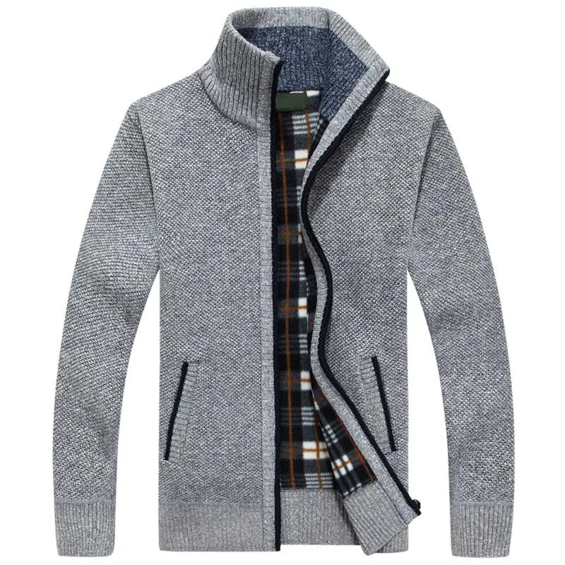 2025 New Men's Sweaters Autumn Winter Warm Zipper Cardigan Sweaters Man Casual Knitwear Sweatercoat