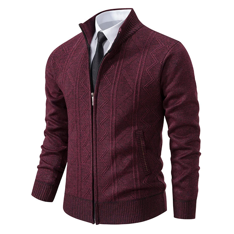 2025 New Men's Sweaters Autumn Winter Warm Zipper Cardigan Sweaters Man Casual Knitwear Sweatercoat