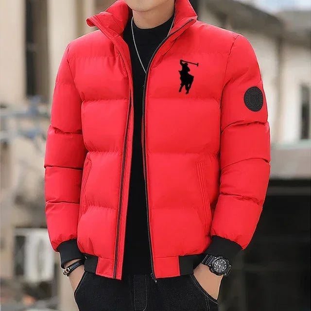 Fashion Autumn/Winter Zipper Cotton Jackets, Warm Cotton Padded Jackets, Cotton Padded Casual Winter Sportswear, Stand-up