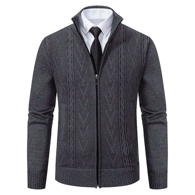 2025 New Men's Sweaters Autumn Winter Warm Zipper Cardigan Sweaters Man Casual Knitwear Sweatercoat