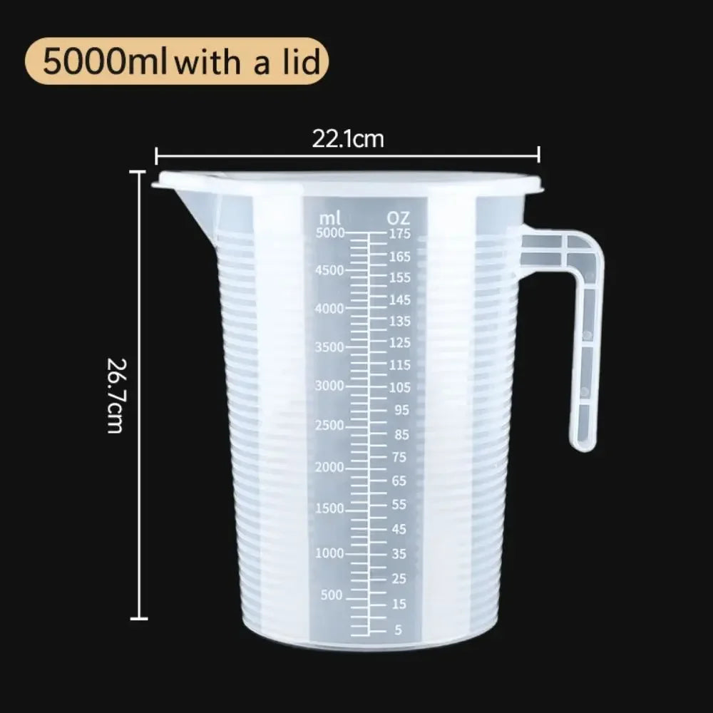 100-5000ml Thickened Plastic Measuring Cup with Scale Food Grade Measuring Cup Experimental Measuring Cup Beaker Plastic Cup