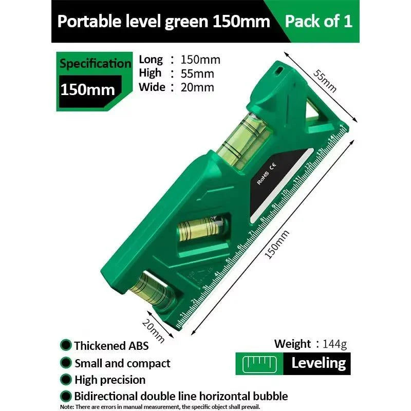 7" Triangle Ruler, Aluminium Alloy Carpenter Tool, Inch & Metric Angle Speed Square for Woodworking
