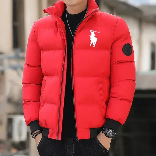 Fashion Autumn/Winter Zipper Cotton Jackets, Warm Cotton Padded Jackets, Cotton Padded Casual Winter Sportswear, Stand-up