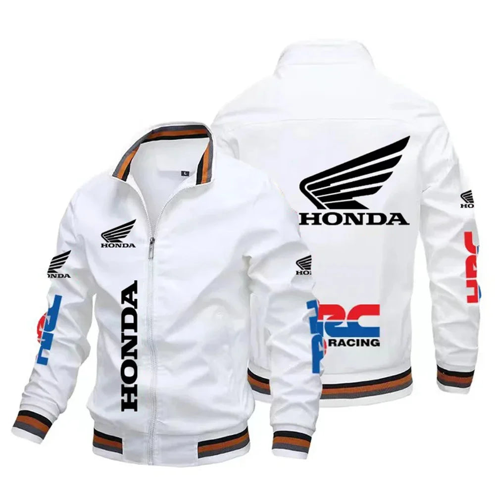 Honda Moto 2025 New Motorcycle Jacket Pattern Bomber Jacket Baseball Motorcycle Top Men