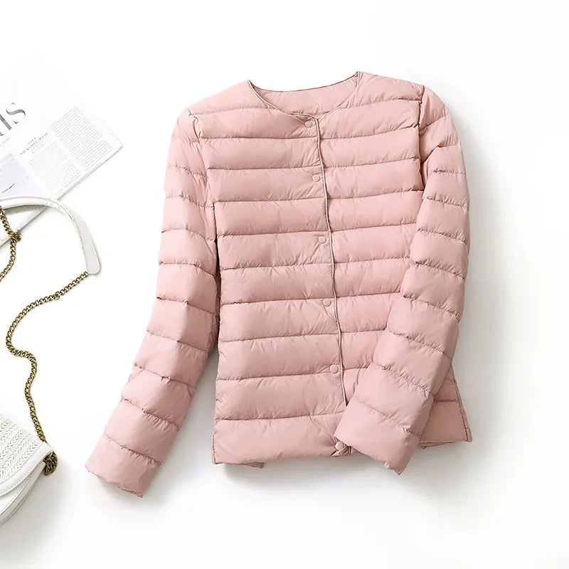 Lightweight Short down Jacket Women's Fashionable Warm Thin Model Autumn Winter New Arrival Inner Core Vest Long Sleeve