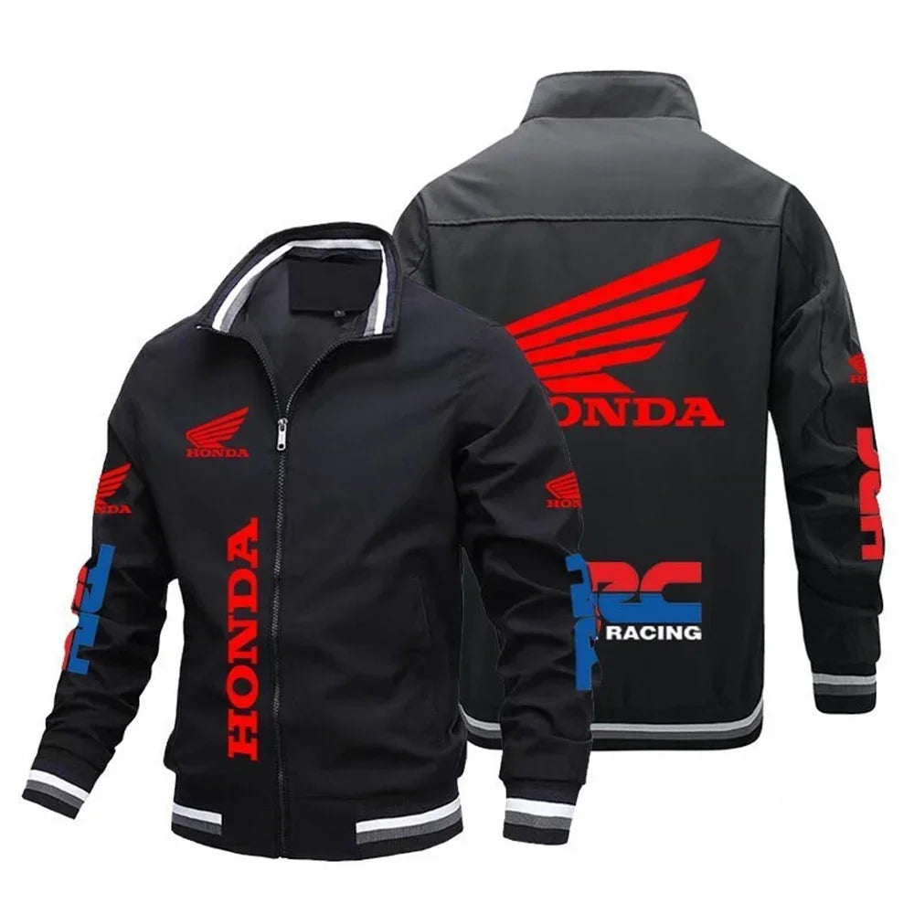 Honda Moto 2025 New Motorcycle Jacket Pattern Bomber Jacket Baseball Motorcycle Top Men