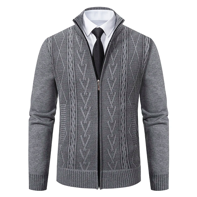 2025 New Men's Sweaters Autumn Winter Warm Zipper Cardigan Sweaters Man Casual Knitwear Sweatercoat