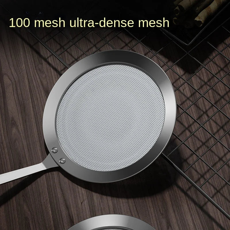 Fine Mesh 304 Stainless Steel Strainer Sieve Juice Egg Filter Colanders Coffee Tea Vegtables Filtering Food Kitchen Accessories