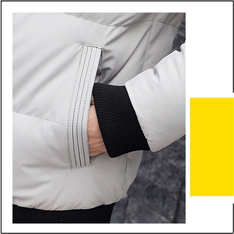 Men's winter jacket, overcoat, cotton overcoat, 2025 new style parka, men's windproof thick warm men's parka cotton jacket