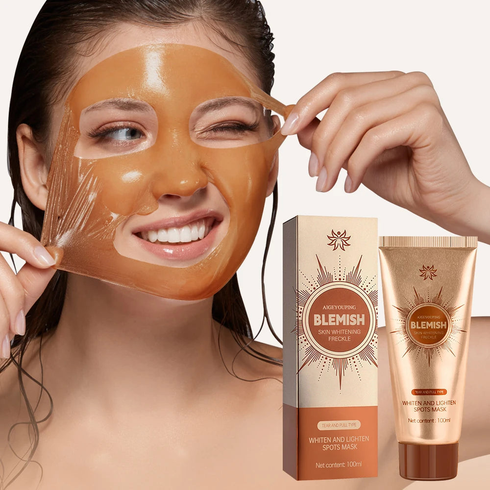 Whitening & Brightening Peel-Off Mask, Anti-Blemish & Freckle Treatment, Pore Tightening Formula
