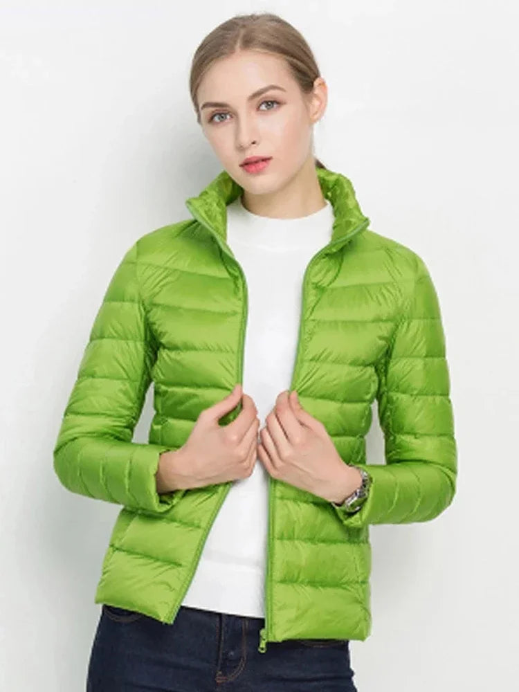 Women Winter Coat 2024 New Ultra Light White Duck Down Jacket Slim Women Winter Puffer Jacket Portable Windproof Down Coat