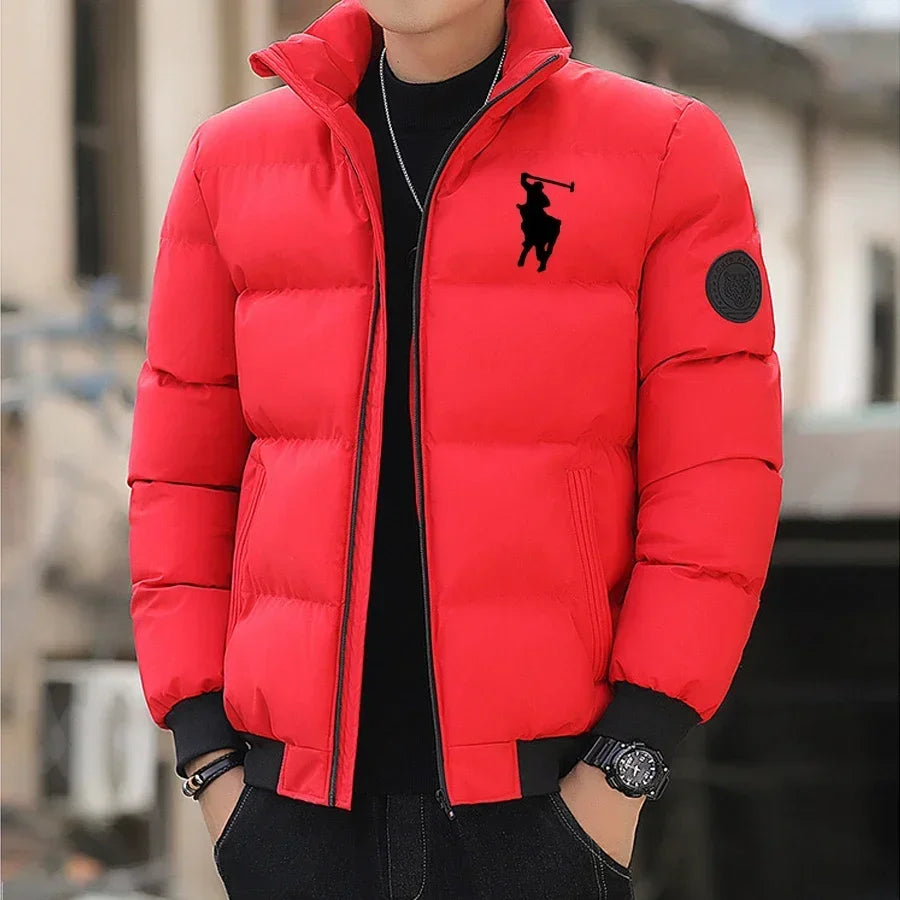 Fashion Autumn/Winter Zipper Cotton Jackets, Warm Cotton Padded Jackets, Cotton Padded Casual Winter Sportswear, Stand-up