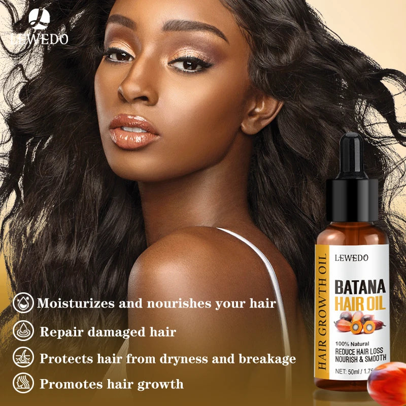 Lewedo Naturals Batana Oil Fast Hair Growth for Men Women Pure Batana Oil Nourish Shiny Hair Healthy Hair Care Anti Hair Loss