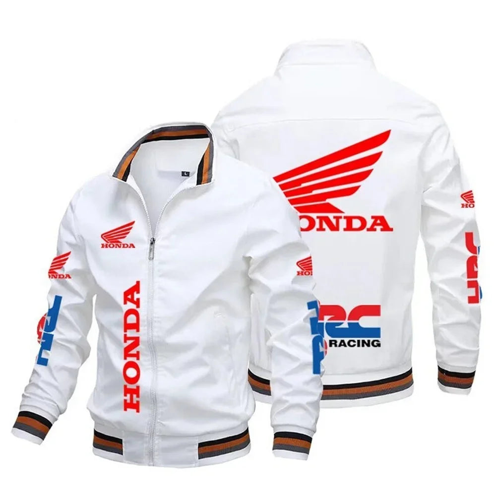 Honda Moto 2025 New Motorcycle Jacket Pattern Bomber Jacket Baseball Motorcycle Top Men