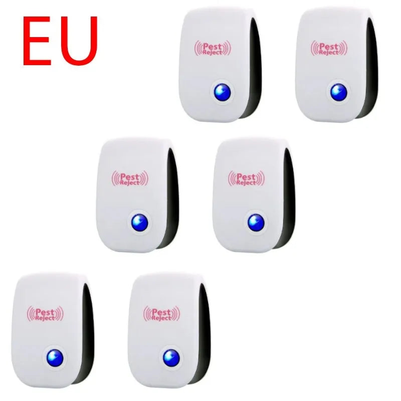 2/4/6pcs Pest Reject Ultrasound Mouse Cockroach Repeller Device Insect Rats Spiders Mosquito Killer Pest Control Household Pest