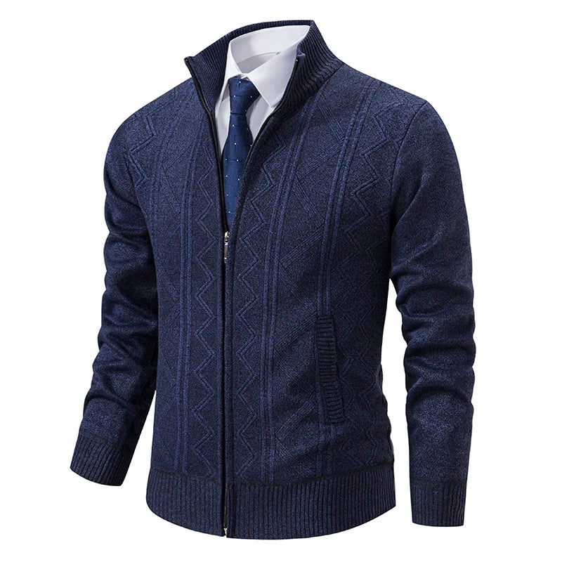 2025 New Men's Sweaters Autumn Winter Warm Zipper Cardigan Sweaters Man Casual Knitwear Sweatercoat
