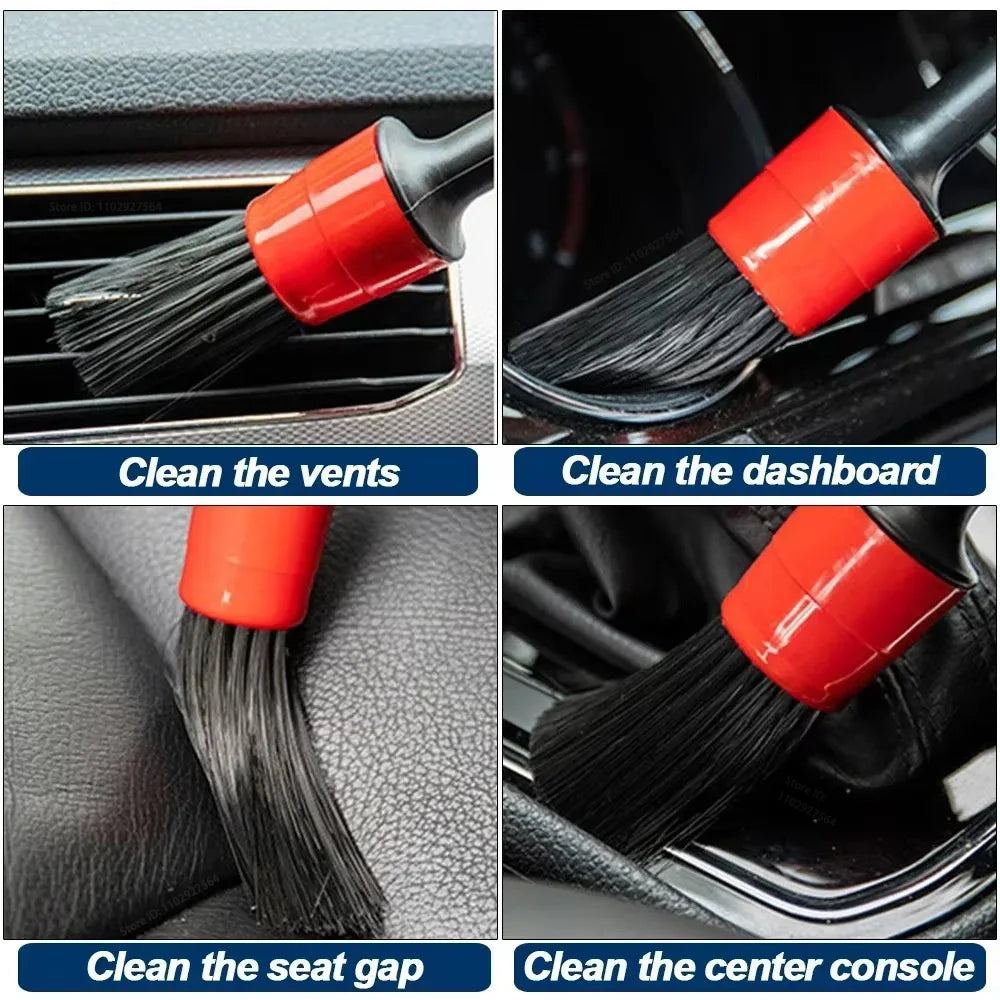 New Car Cleaning Kit Scrubber Zfouek Drill Detailing Brush Set Air Conditioner Vents Towel Polisher Car Auto Detailing Tools