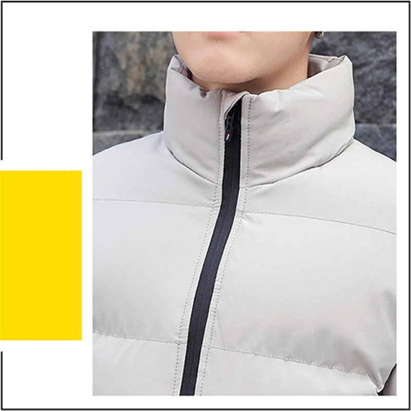 Men's winter jacket, overcoat, cotton overcoat, 2025 new style parka, men's windproof thick warm men's parka cotton jacket