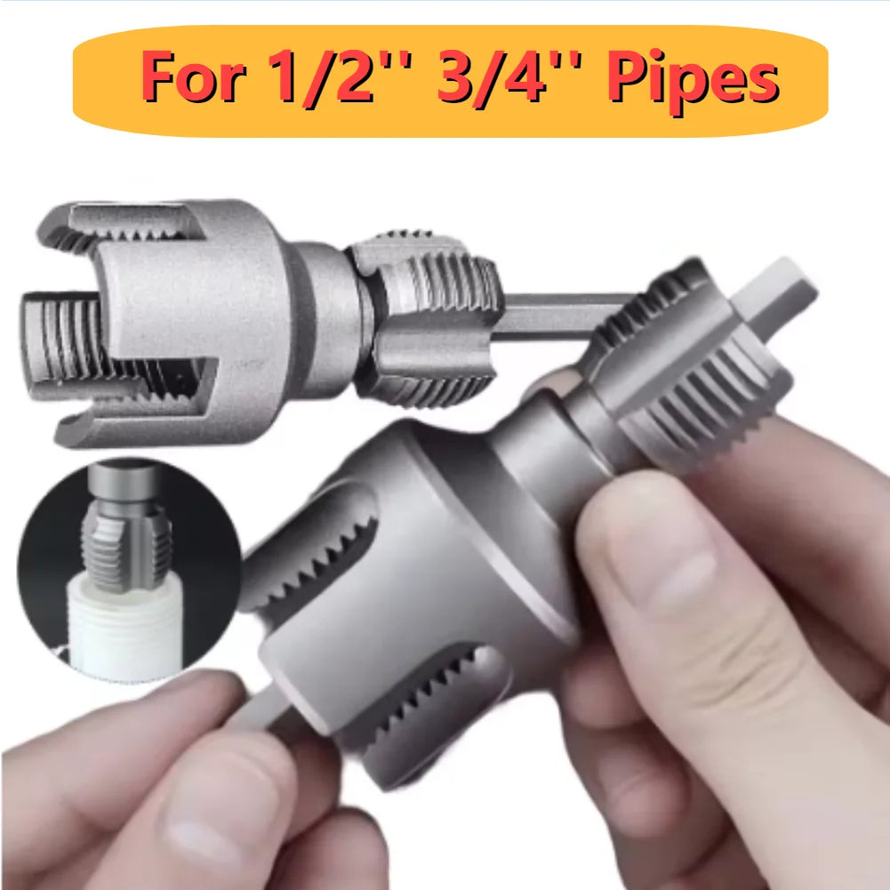 Universal Internal External Pipe Threading Tool Compact Durable Hand Tool for Fast Pipe Fittings and Plumbing Repairs