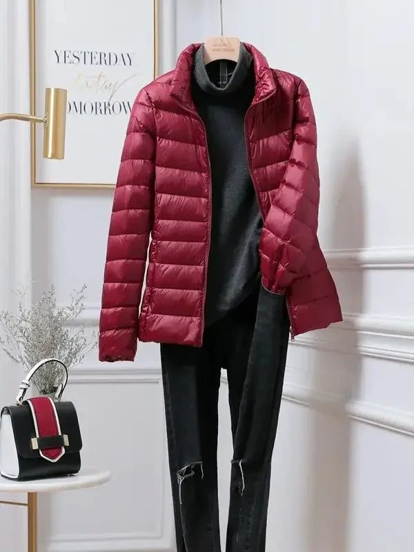 Women Winter Coat 2024 New Ultra Light White Duck Down Jacket Slim Women Winter Puffer Jacket Portable Windproof Down Coat