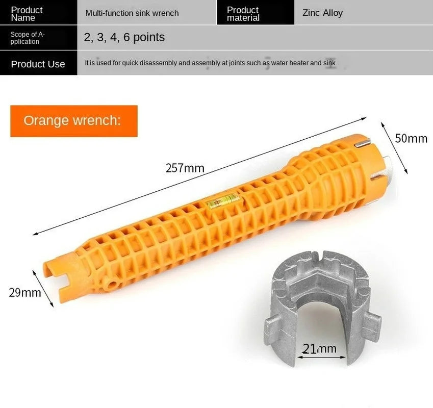 Multi-Functional Sanitary Wrench Pelvic Floor Leading Sleeve Disassembly Faucet Pipe Sink Sanitary Only Installation Tool