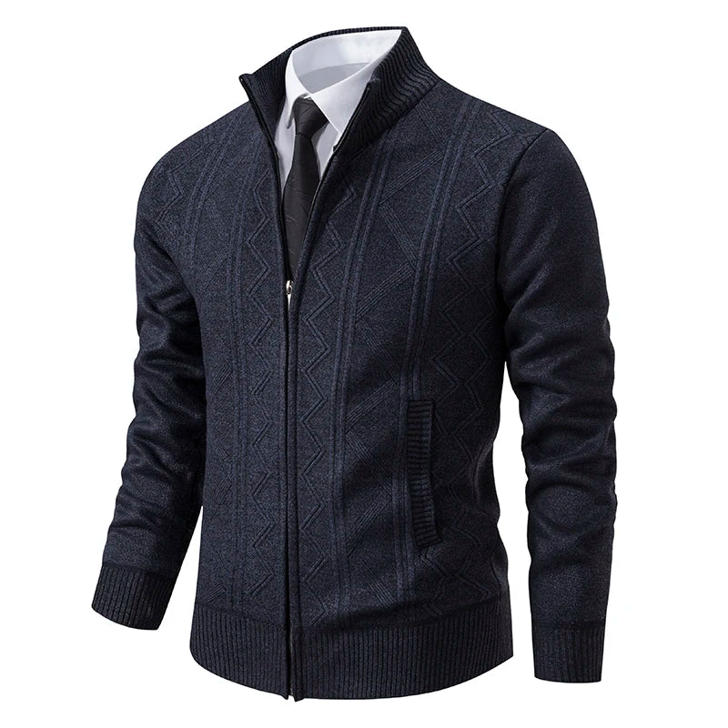 2025 New Men's Sweaters Autumn Winter Warm Zipper Cardigan Sweaters Man Casual Knitwear Sweatercoat