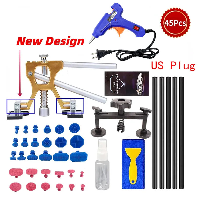 PWS New Adjustable Car Dent Repair Tools  Glue Gun Auto Dent Removal Kit Automotive Paintless Dent Repair Kit for Vehicle