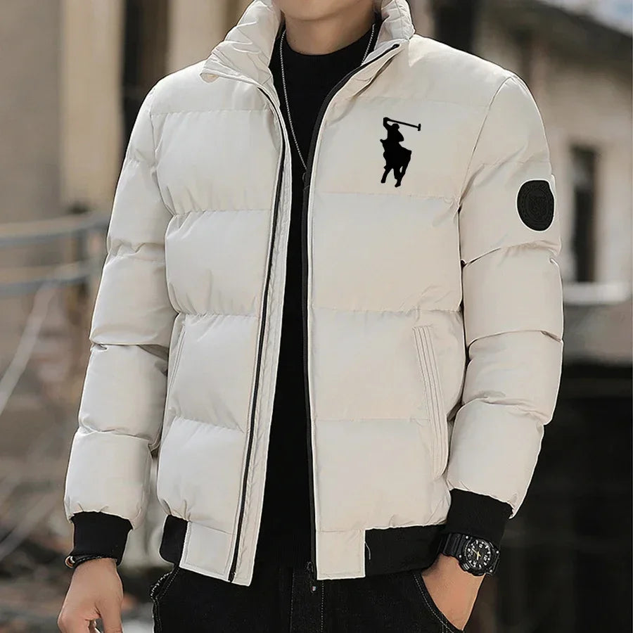 Fashion Autumn/Winter Zipper Cotton Jackets, Warm Cotton Padded Jackets, Cotton Padded Casual Winter Sportswear, Stand-up