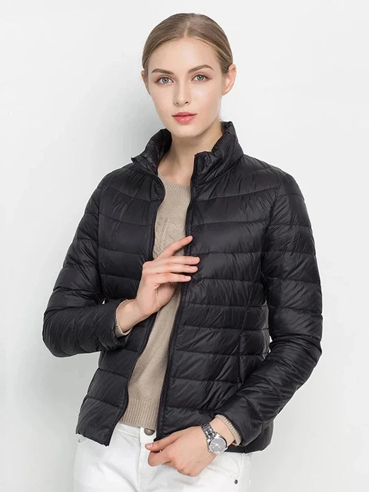 Women Winter Coat 2024 New Ultra Light White Duck Down Jacket Slim Women Winter Puffer Jacket Portable Windproof Down Coat