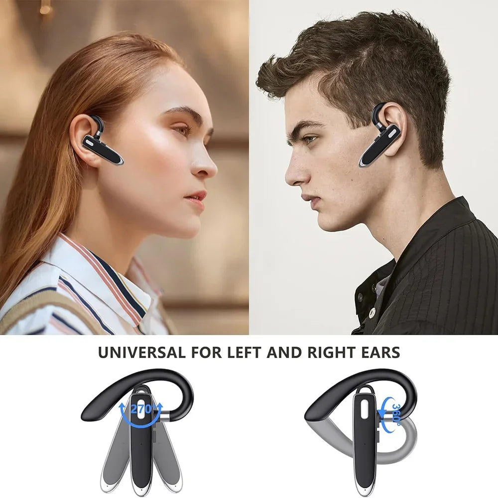 Wireless Bluetooth Headphones With Microphon Earphone ENC Noise Cancelling Handsfree Talking Headset Busines Auriculares Driving